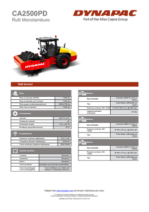 Egyhengeres hengerek Dynapac CA 2500 PD