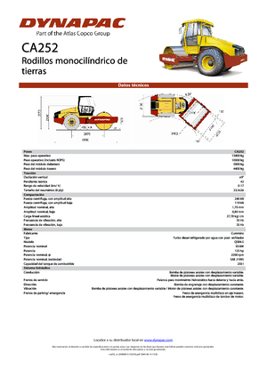 Egyhengeres hengerek Dynapac CA 252