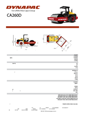 Egyhengeres hengerek Dynapac CA 260 D