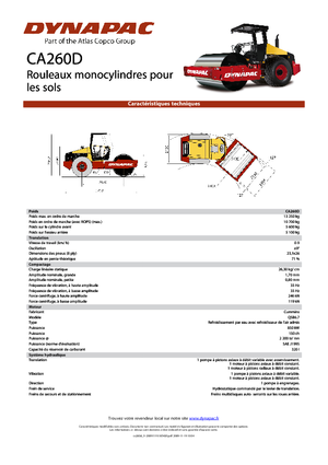 Egyhengeres hengerek Dynapac CA 260 D