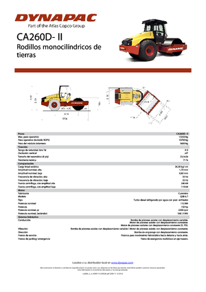 Egyhengeres hengerek Dynapac CA 260 D-II