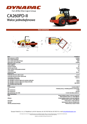 Egyhengeres hengerek Dynapac CA 260 PD-II