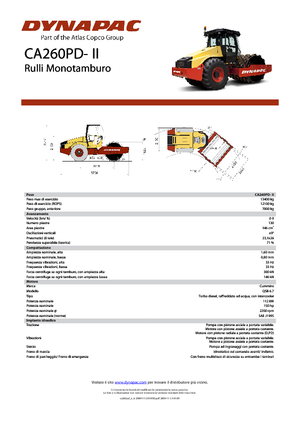 Egyhengeres hengerek Dynapac CA 260 PD-II