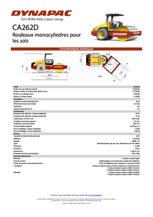 Egyhengeres hengerek Dynapac CA 262 D
