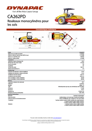 Egyhengeres hengerek Dynapac CA 262 PD