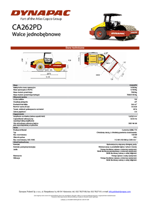 Egyhengeres hengerek Dynapac CA 262 PD