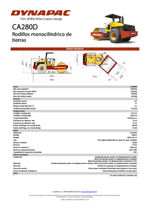 Egyhengeres hengerek Dynapac CA 280 D