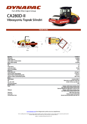 Egyhengeres hengerek Dynapac CA 280 D-II