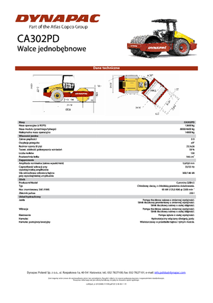 Egyhengeres hengerek Dynapac CA 302 PD