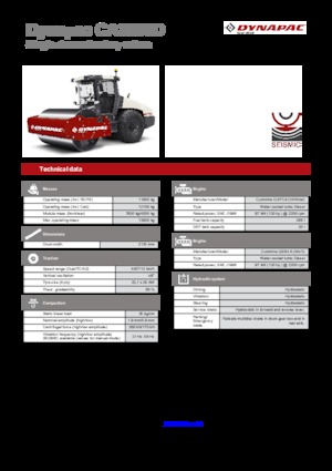 Egyhengeres hengerek Dynapac CA 3500 D