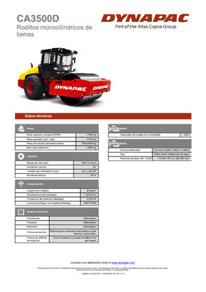 Egyhengeres hengerek Dynapac CA 3500 D