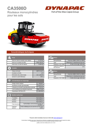 Egyhengeres hengerek Dynapac CA 3500 D