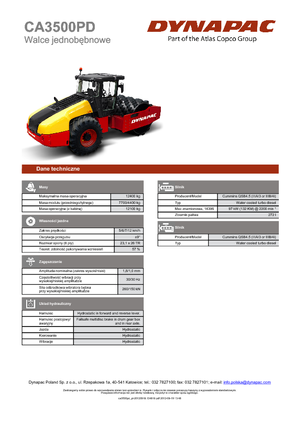 Egyhengeres hengerek Dynapac CA 3500 PD