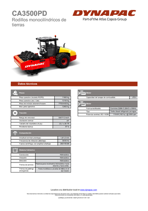 Egyhengeres hengerek Dynapac CA 3500 PD