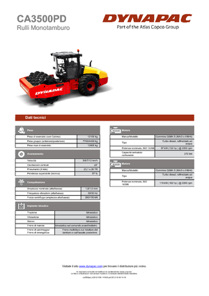 Egyhengeres hengerek Dynapac CA 3500 PD