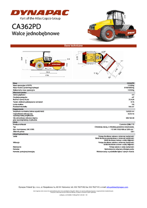 Egyhengeres hengerek Dynapac CA 362 PD