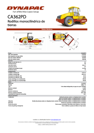Egyhengeres hengerek Dynapac CA 362 PD