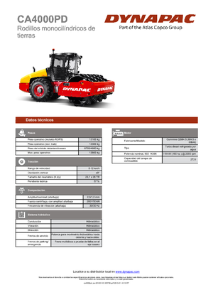 Egyhengeres hengerek Dynapac CA 4000 PD