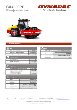 Egyhengeres hengerek Dynapac CA 4000 PD
