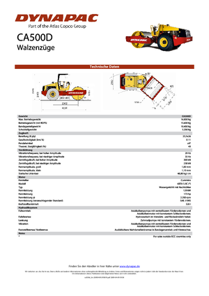 Egyhengeres hengerek Dynapac CA 500 D