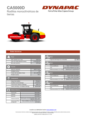 Egyhengeres hengerek Dynapac CA 5000 D