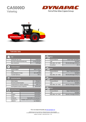 Egyhengeres hengerek Dynapac CA 5000 D