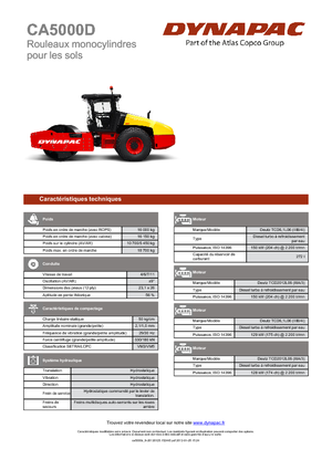 Egyhengeres hengerek Dynapac CA 5000 D