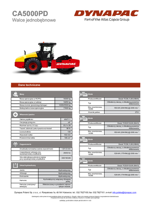 Egyhengeres hengerek Dynapac CA 5000 PD