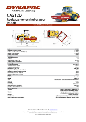 Egyhengeres hengerek Dynapac CA 512 D