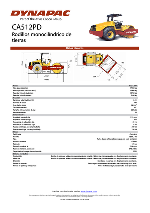 Egyhengeres hengerek Dynapac CA 512 PD