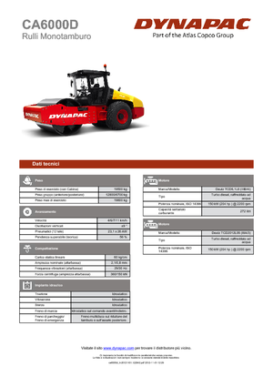 Egyhengeres hengerek Dynapac CA 6000 D