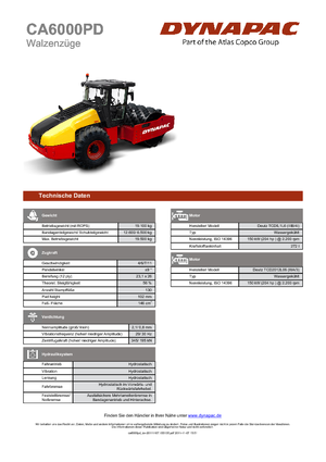 Egyhengeres hengerek Dynapac CA 6000 PD
