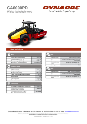 Egyhengeres hengerek Dynapac CA 6000 PD