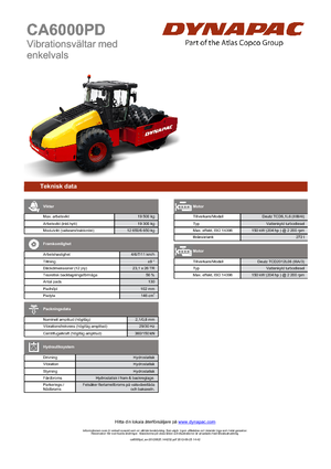 Egyhengeres hengerek Dynapac CA 6000 PD