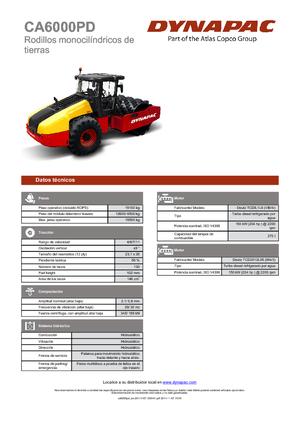 Egyhengeres hengerek Dynapac CA 6000 PD