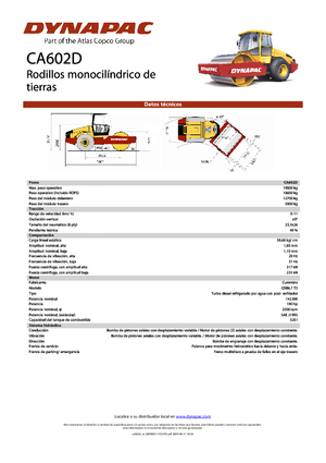 Egyhengeres hengerek Dynapac CA 602 D
