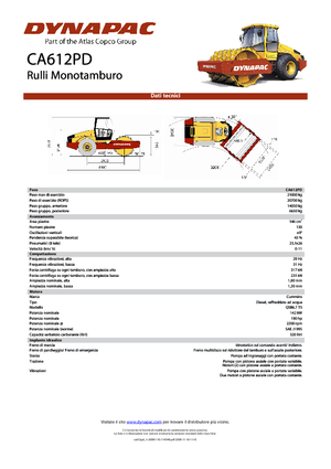 Egyhengeres hengerek Dynapac CA 612 PD