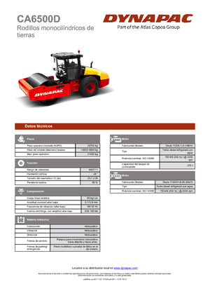 Egyhengeres hengerek Dynapac CA 6500 D