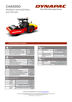 Egyhengeres hengerek Dynapac CA 6500 D