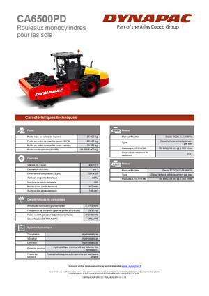 Egyhengeres hengerek Dynapac CA 6500 PD