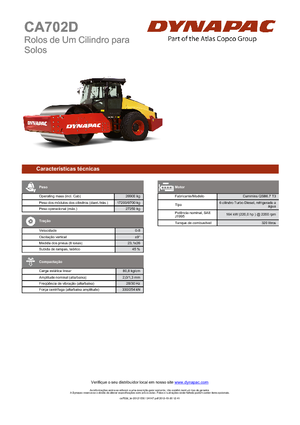Egyhengeres hengerek Dynapac CA 702 D