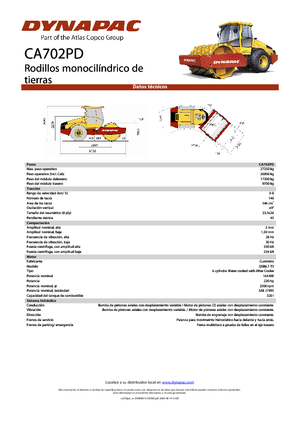 Egyhengeres hengerek Dynapac CA 702 PD