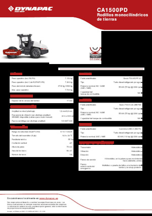 Egyhengeres hengerek Dynapac CA1500PD