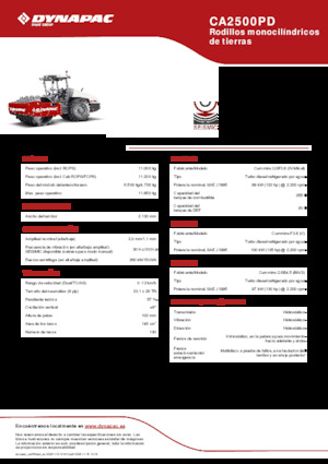 Egyhengeres hengerek Dynapac CA2500PD