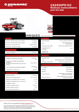 Egyhengeres hengerek Dynapac CA2500PD HC