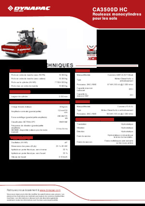 Egyhengeres hengerek Dynapac CA3500D HC
