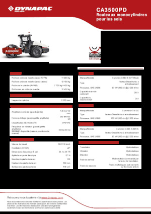 Egyhengeres hengerek Dynapac CA3500PD