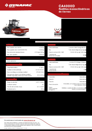 Egyhengeres hengerek Dynapac CA4000D