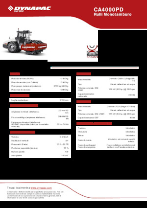 Egyhengeres hengerek Dynapac CA4000PD