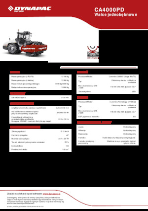 Egyhengeres hengerek Dynapac CA4000PD